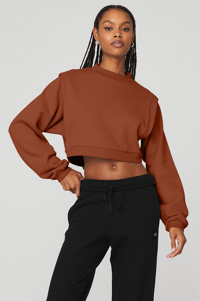 Kurtki Alo Yoga Cropped Fresh Damskie Czerwone | PJGWL3602