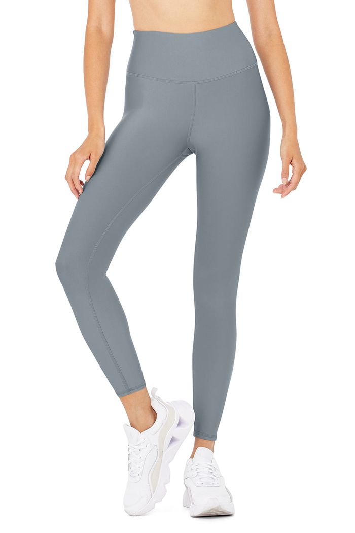 Legginsy Alo Yoga 7/8 High-Stanem Airlift Damskie Szare | BJUSQ2947