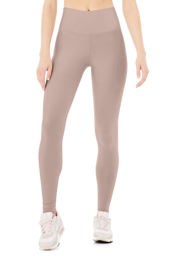 Legginsy Alo Yoga High-Stanem Airlift Damskie Różowe | AVEQT0712