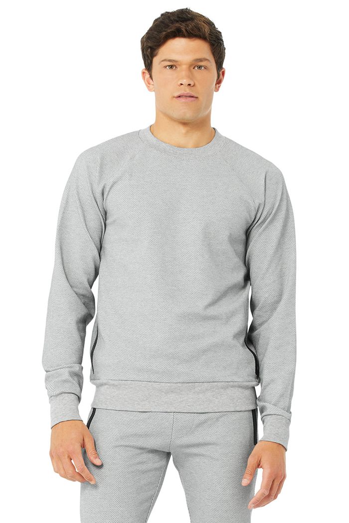 Long Sleeve Alo Yoga Impel Sweatshirt Męskie Szare | YPMUD1295