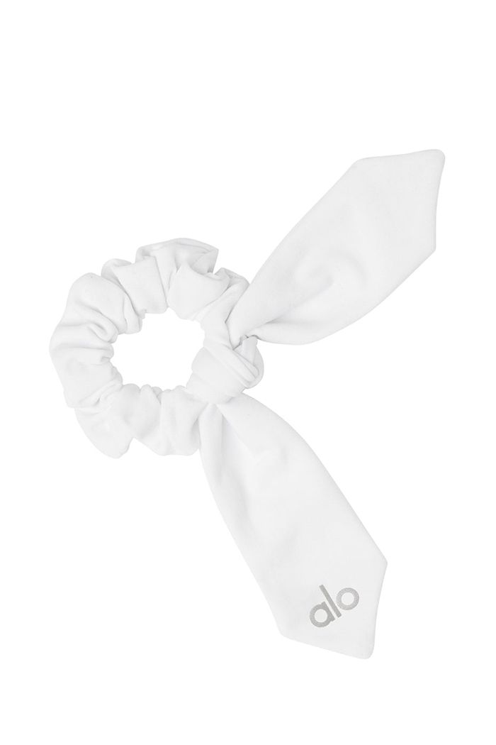 Scrunchie Alo Yoga Alosoft Rhythm Damskie Białe | JIGQB3029