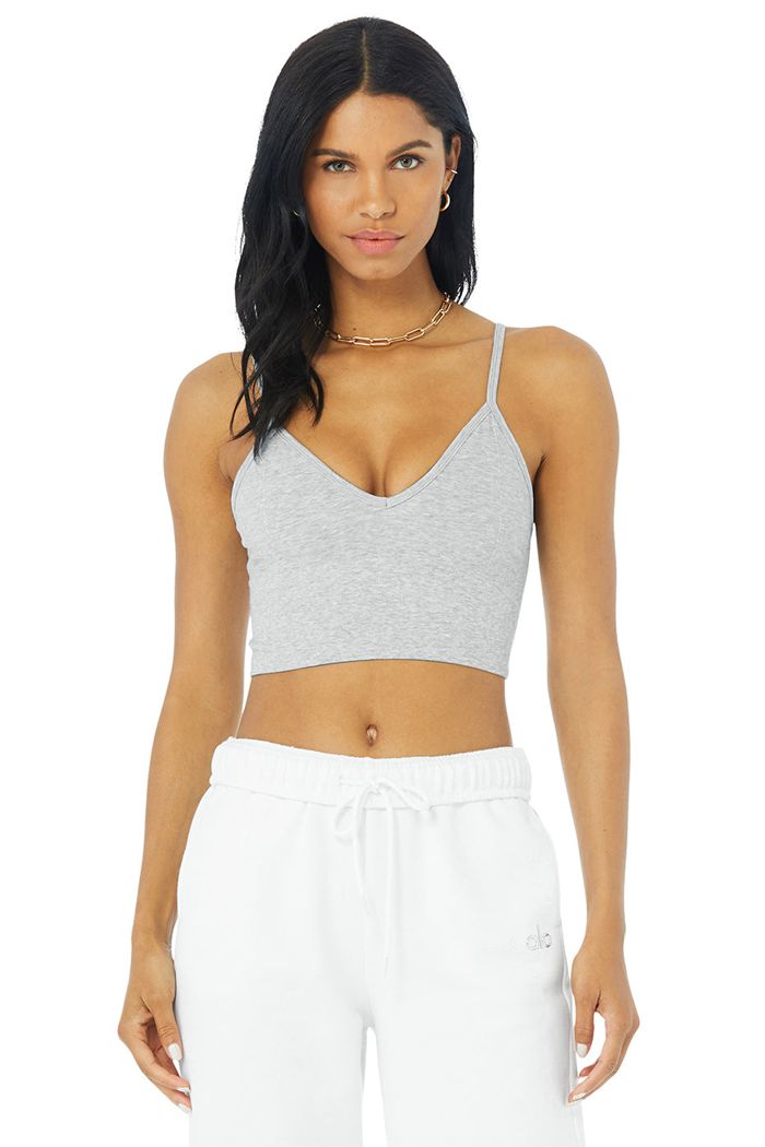 Staniki Alo Yoga Delight Bralette Damskie Szare | NMAZS0251