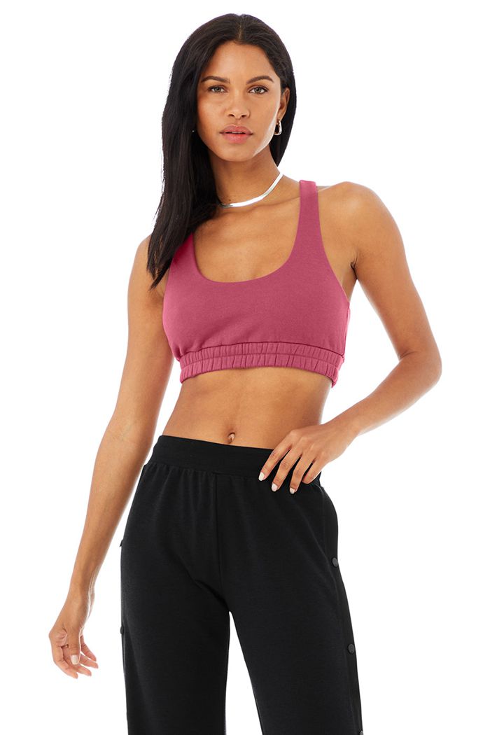 Staniki Alo Yoga Scoop Neck Sweatshirt Damskie Fioletowe | PZQWC6829