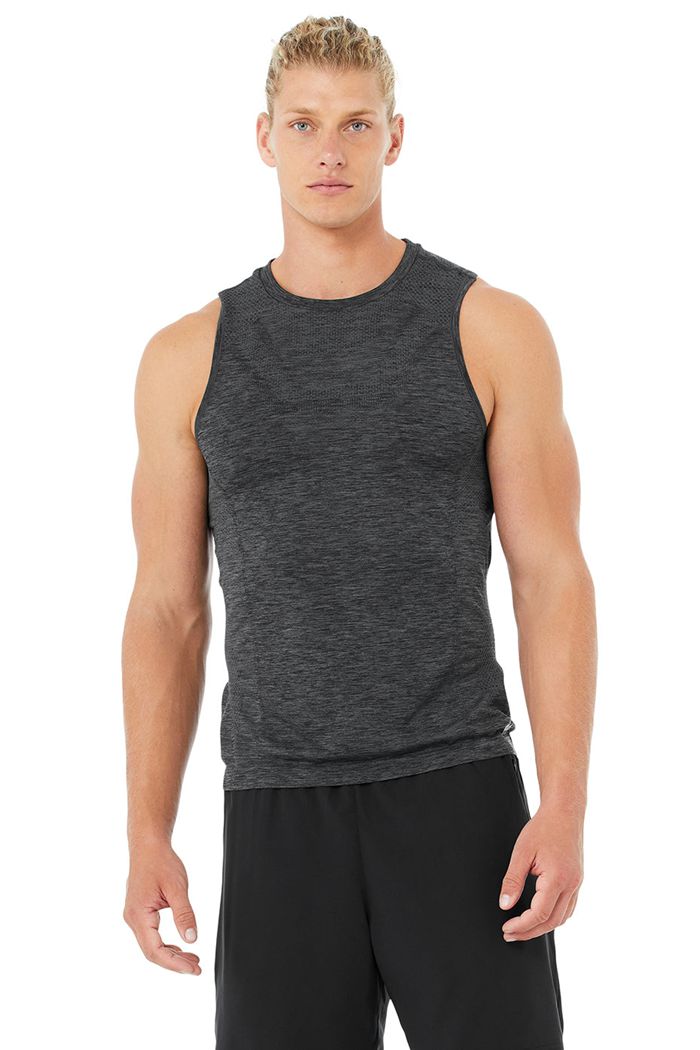 Tank Tops Alo Yoga Amplify Seamless Muscle Męskie Czarne | GRPHC9401