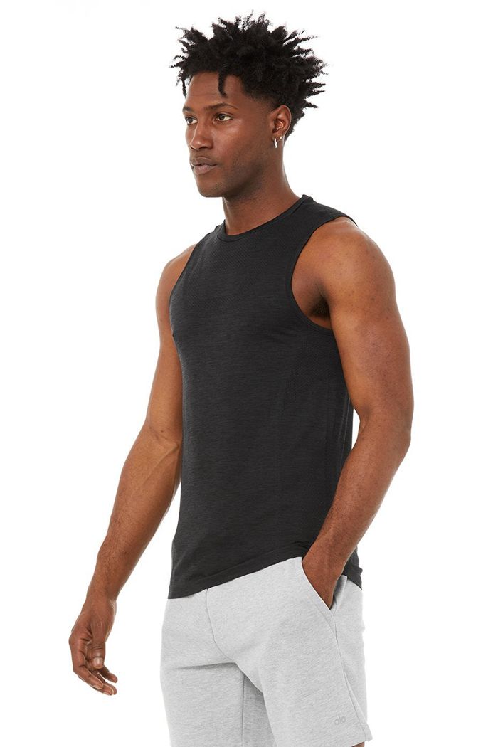 Tank Tops Alo Yoga Amplify Seamless Muscle Męskie Czarne | WJCHM0324