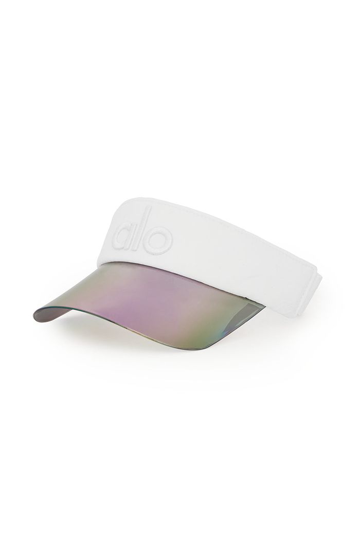 Visor Alo Yoga Solar Damskie Białe | OAWGI2943