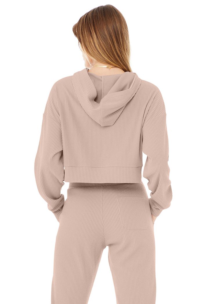 Bluzy Z Kapturem Alo Yoga Muse Damskie Różowe | FHDCA9240