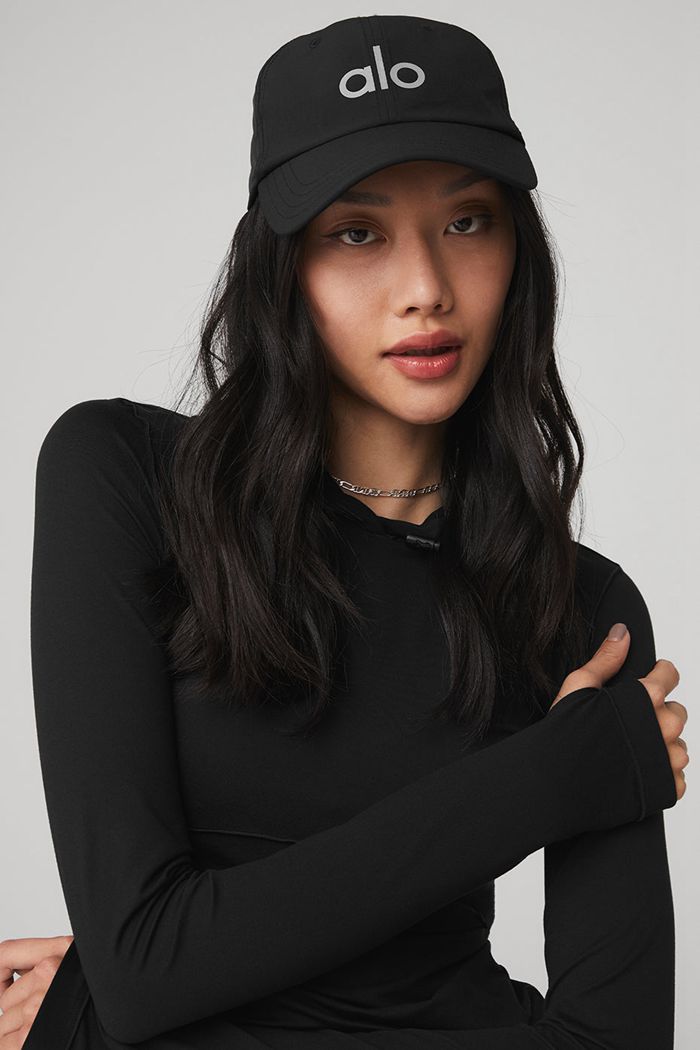 Cap Alo Yoga Performance Off-Duty Damskie Czarne | VCTBM2940