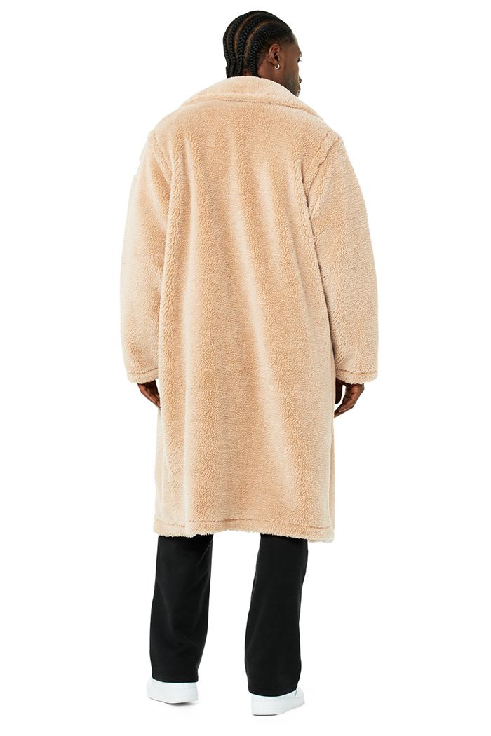 Coat Alo Yoga Oversized Sherpa Trench Męskie Brązowe | BJUVF9123