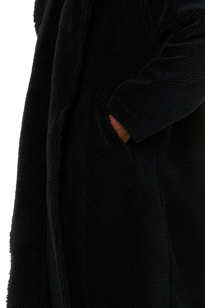 Coat Alo Yoga Oversized Sherpa Trench Męskie Czarne | DUHNJ8459