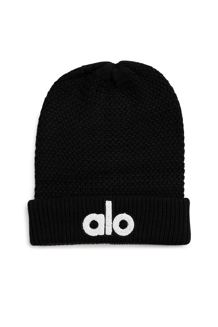 Czapki Beanie Alo Yoga Cool Skies Męskie Czarne | ZXAUO5426