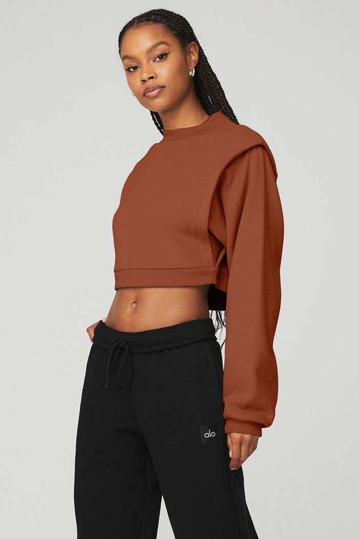 Kurtki Alo Yoga Cropped Fresh Damskie Czerwone | PJGWL3602