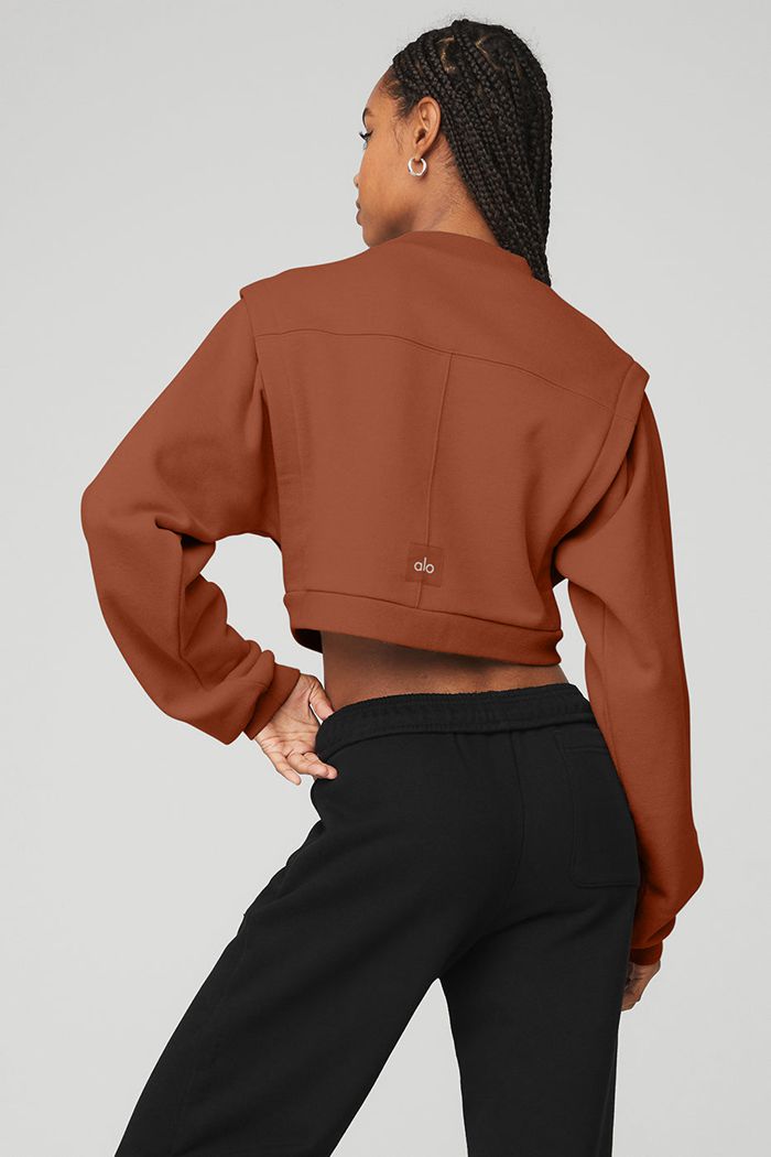 Kurtki Alo Yoga Cropped Fresh Damskie Czerwone | PJGWL3602