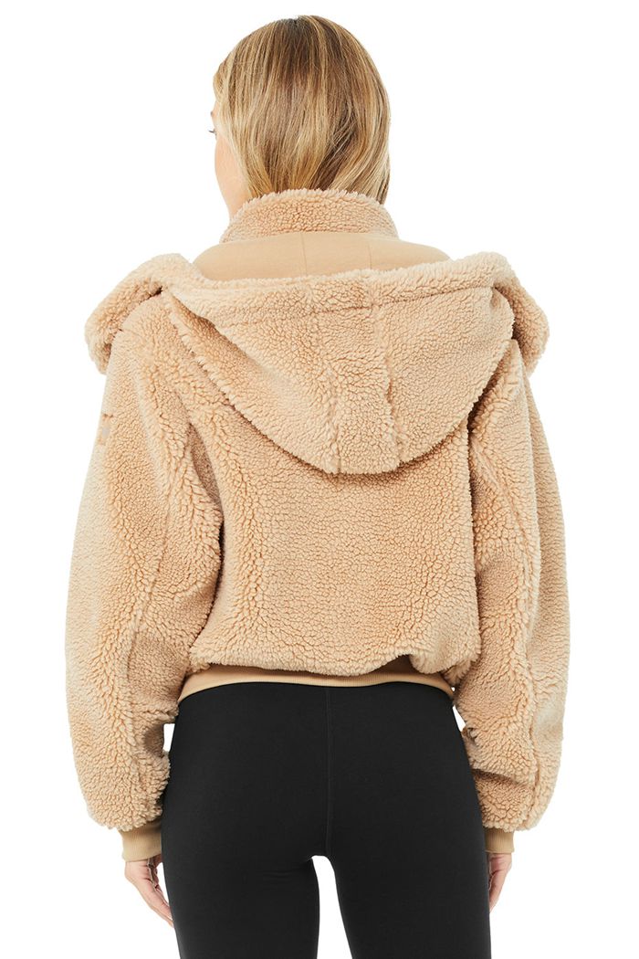 Kurtki Alo Yoga Foxy Sherpa Damskie Brązowe | VENHG9230