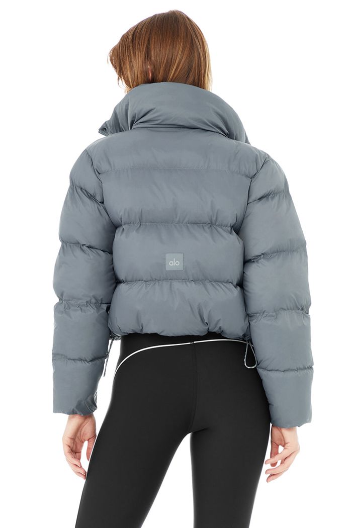 Kurtki Alo Yoga Gold Rush Puffer Damskie Szare | FQCXS8476