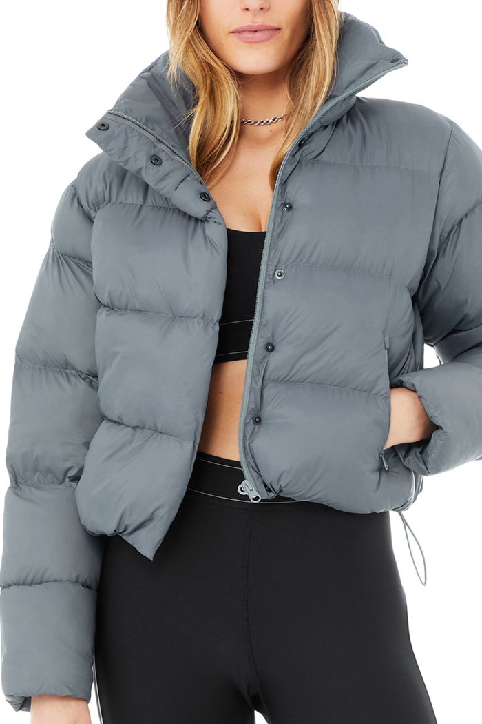 Kurtki Alo Yoga Gold Rush Puffer Damskie Szare | FQCXS8476