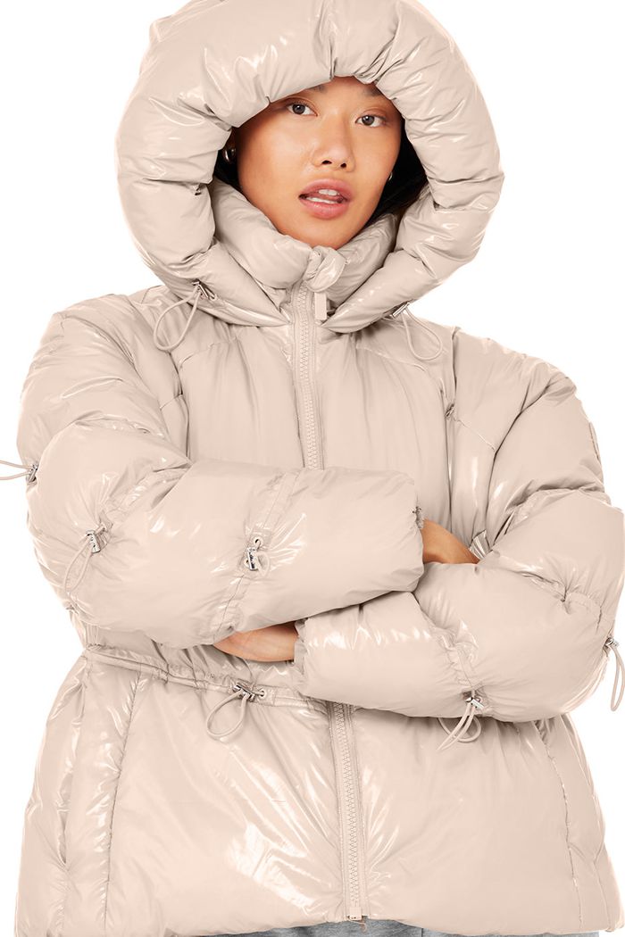 Kurtki Alo Yoga Stunner Puffer Damskie Różowe | HWKCA6271