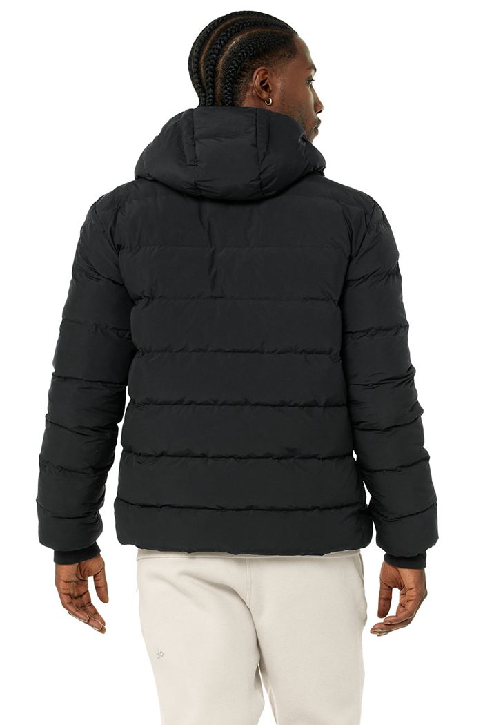 Kurtki Alo Yoga Vail Puffer Męskie Czarne | ZHLTM3418