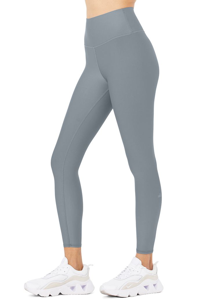 Legginsy Alo Yoga 7/8 High-Stanem Airlift Damskie Szare | BJUSQ2947