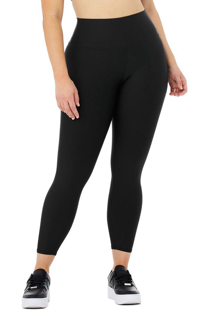 Legginsy Alo Yoga 7/8 High-Stanem Airlift Damskie Czarne | KNCGU6387