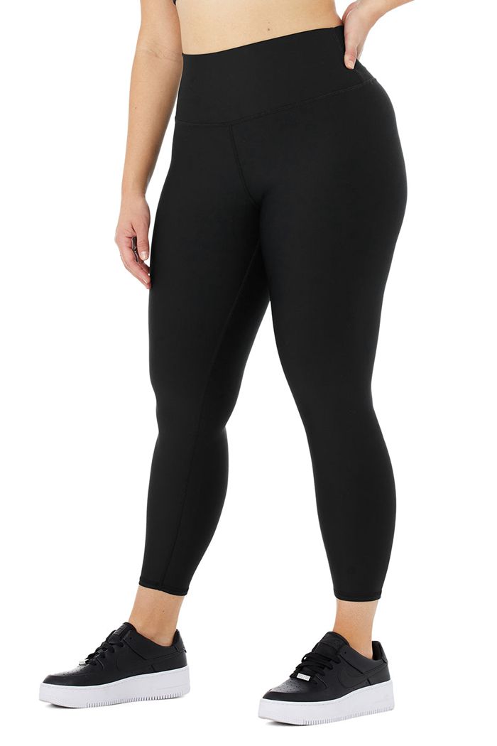 Legginsy Alo Yoga 7/8 High-Stanem Airlift Damskie Czarne | KNCGU6387