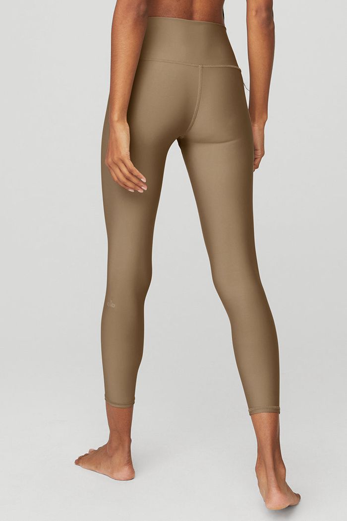 Legginsy Alo Yoga 7/8 High-Stanem Airlift Damskie Brązowe | RLBYK8619