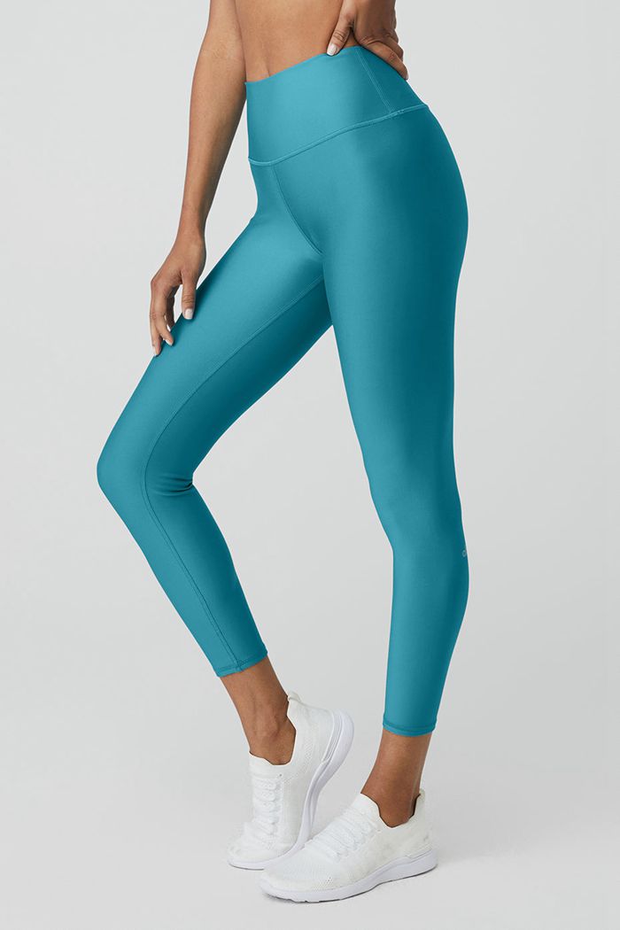 Legginsy Alo Yoga 7/8 High-Stanem Airlift Damskie Niebieskie | TEIQD0867