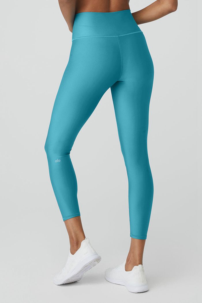 Legginsy Alo Yoga 7/8 High-Stanem Airlift Damskie Niebieskie | TEIQD0867