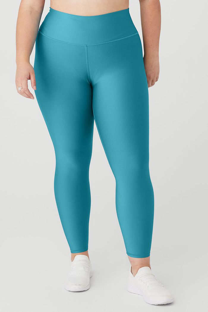 Legginsy Alo Yoga 7/8 High-Stanem Airlift Damskie Niebieskie | TEIQD0867