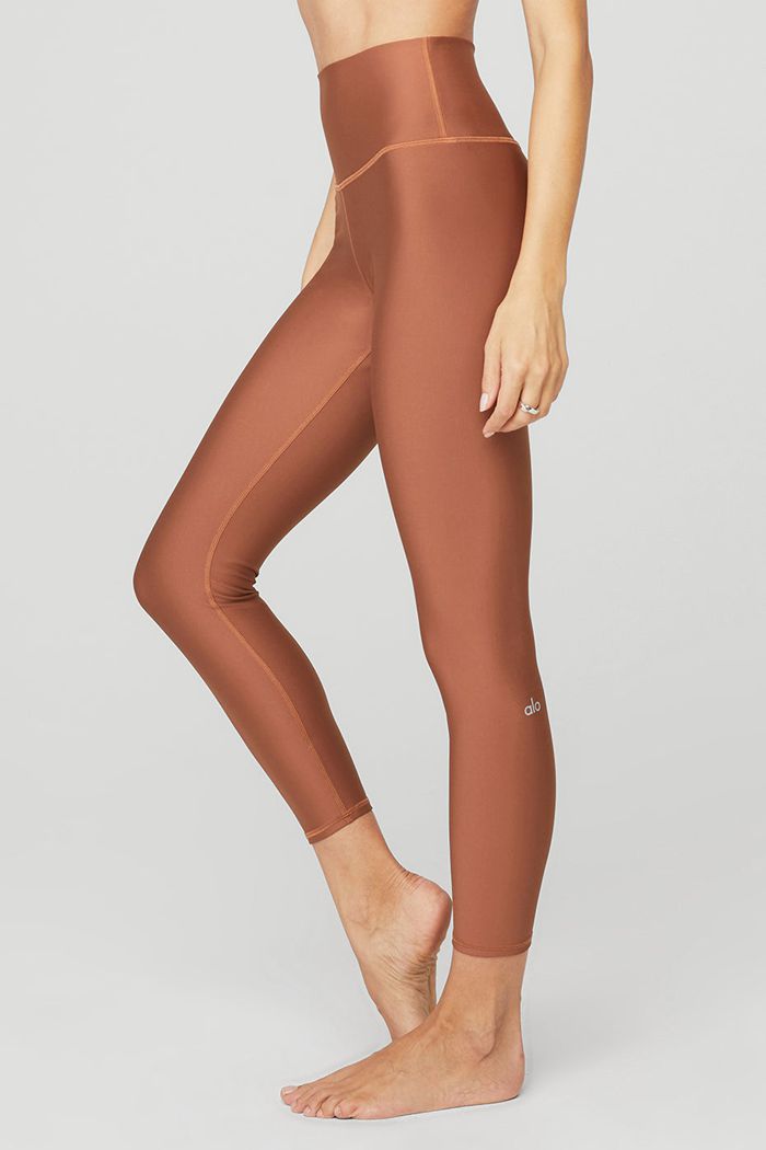 Legginsy Alo Yoga 7/8 High-Stanem Airlift Damskie Czerwone | VRENA0973