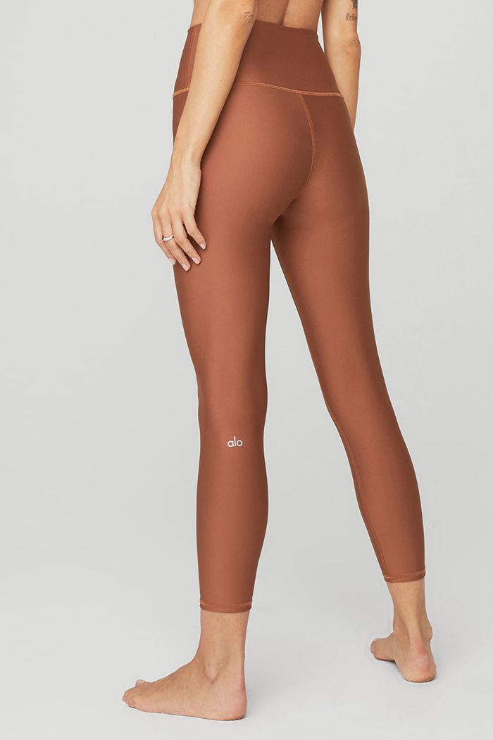 Legginsy Alo Yoga 7/8 High-Stanem Airlift Damskie Czerwone | VRENA0973