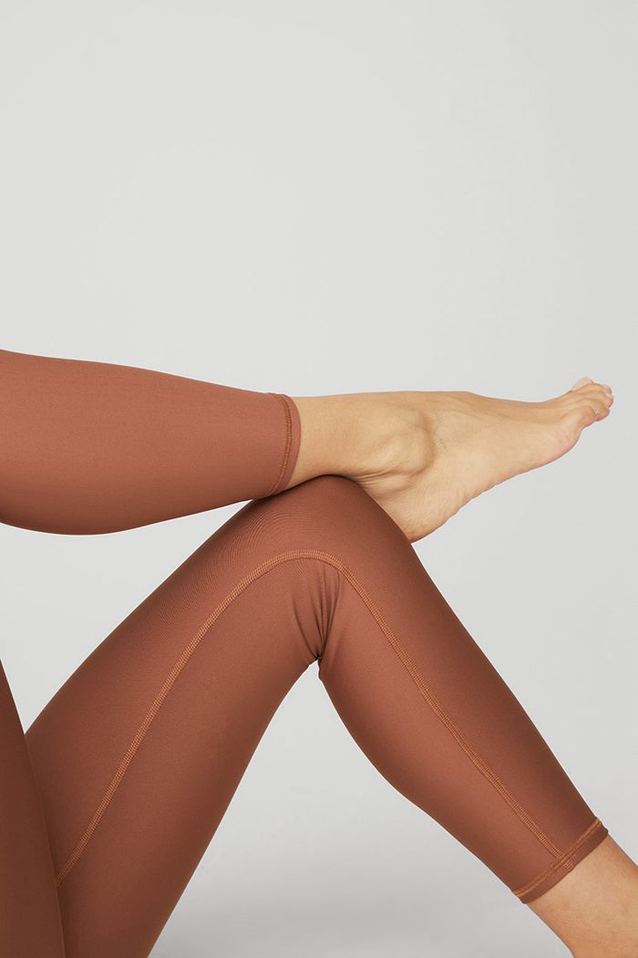 Legginsy Alo Yoga 7/8 High-Stanem Airlift Damskie Czerwone | VRENA0973