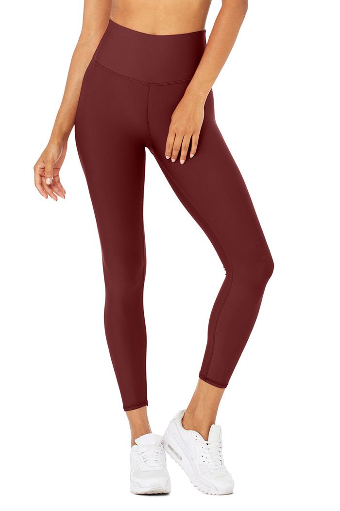 Legginsy Alo Yoga 7/8 High-Stanem Airlift Damskie Czerwone | WCUSY9576