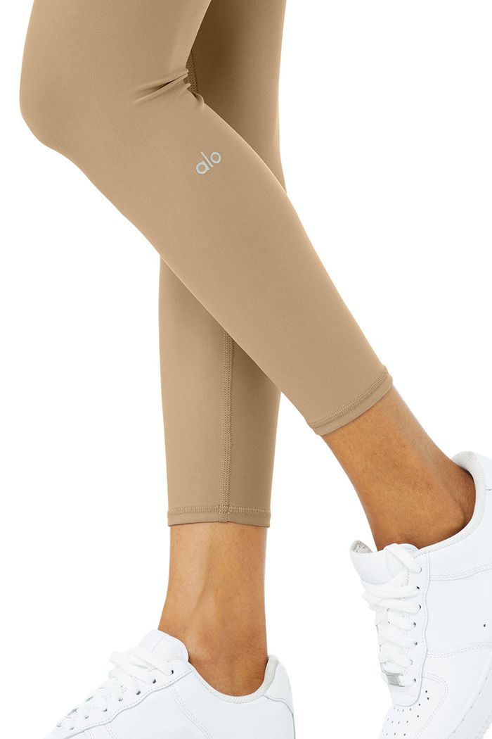 Legginsy Alo Yoga 7/8 High-Stanem Airlift Damskie Brązowe | YCWAU5014