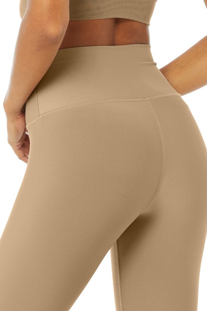 Legginsy Alo Yoga 7/8 High-Stanem Airlift Damskie Brązowe | YCWAU5014