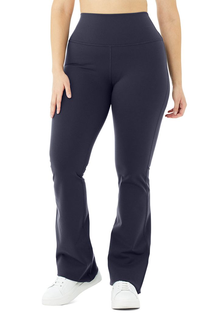 Legginsy Alo Yoga Airbrush High-Stanem Bootcut Damskie Czarne | PARED1645