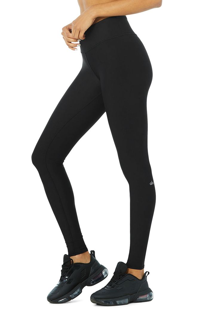 Legginsy Alo Yoga Airlift Damskie Czarne | BJIWH8713