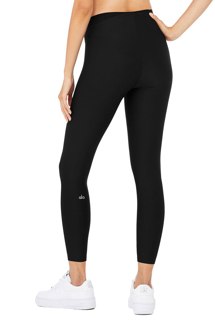 Legginsy Alo Yoga Airlift High-Stanem 7/8 Corset Damskie Czarne | MKXBJ0428