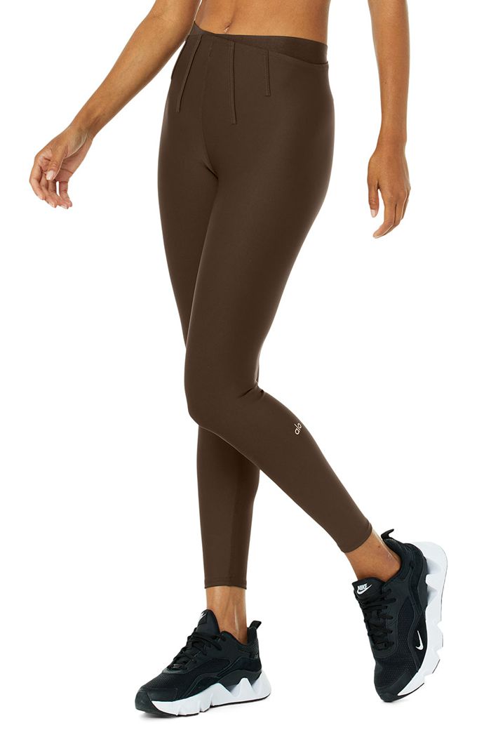 Legginsy Alo Yoga Airlift High-Stanem 7/8 Corset Damskie Czarne | VKJOI3569