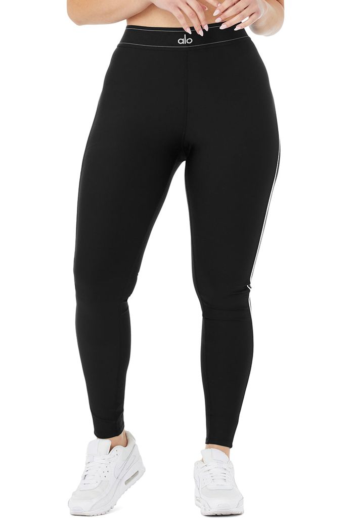 Legginsy Alo Yoga Airlift High-Stanem Suit Up Damskie Czarne | VEZLI2658