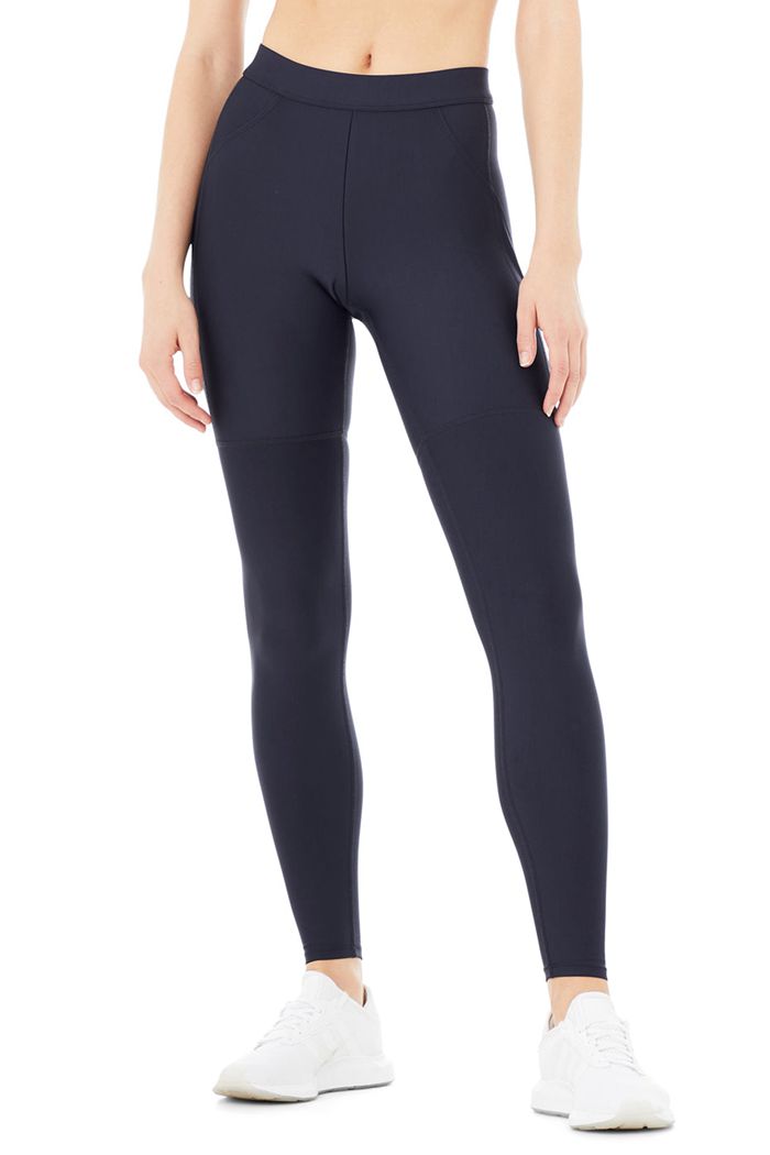 Legginsy Alo Yoga High-Stanem 4 Pocket Utility Damskie Czarne | ZCHQS6250