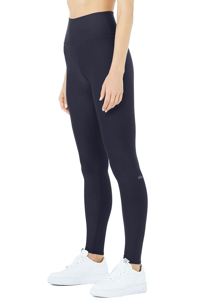 Legginsy Alo Yoga High-Stanem Airlift Damskie Czarne | OJVBG1768