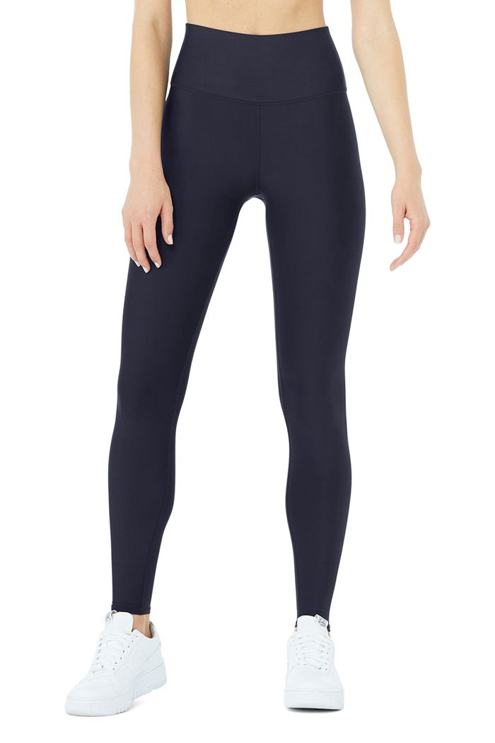 Legginsy Alo Yoga High-Stanem Airlift Damskie Czarne | OJVBG1768