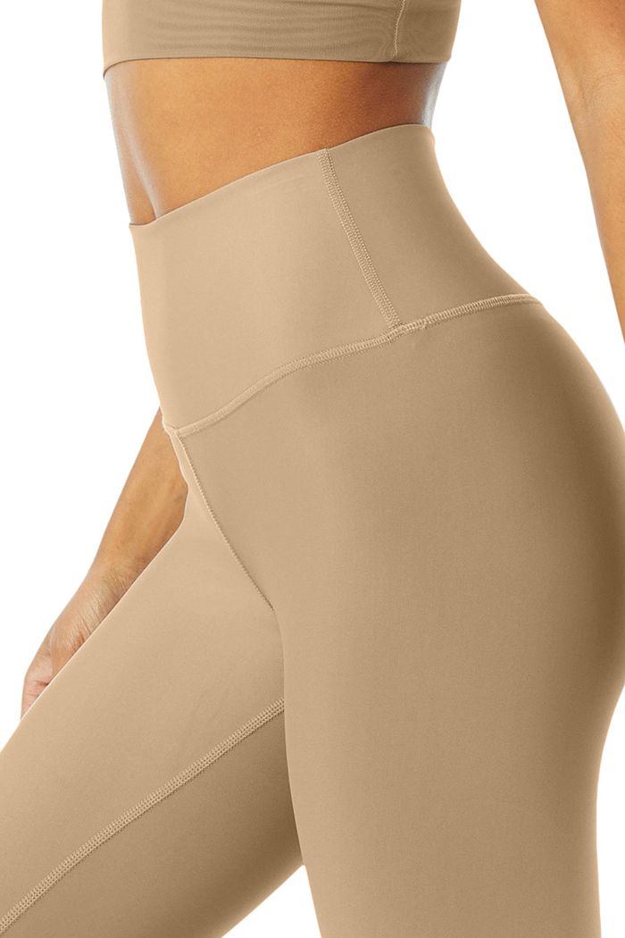 Legginsy Alo Yoga High-Stanem Airlift Damskie Brązowe | RFLKW4582