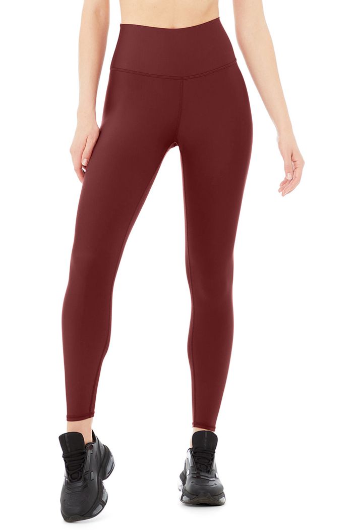 Legginsy Alo Yoga High-Stanem Airlift Damskie Czerwone | SATOK6713