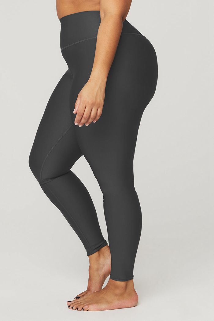 Legginsy Alo Yoga High-Stanem Airlift Damskie Ciemny Szare | SQKWX9276