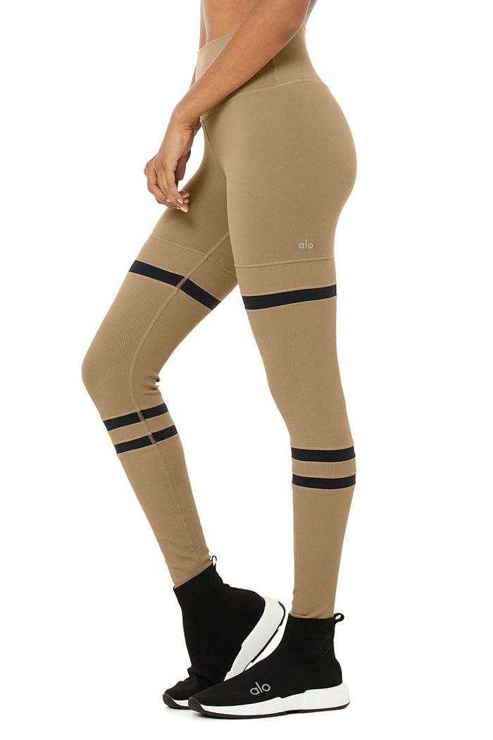 Legginsy Alo Yoga High-Stanem Legit Damskie Czarne | TUCKS1427