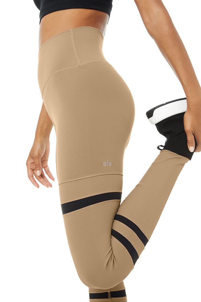 Legginsy Alo Yoga High-Stanem Legit Damskie Czarne | TUCKS1427