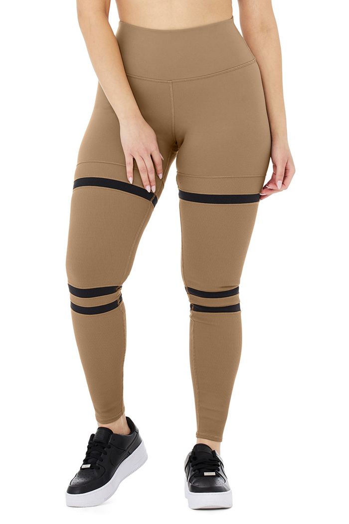 Legginsy Alo Yoga High-Stanem Legit Damskie Czarne | TUCKS1427