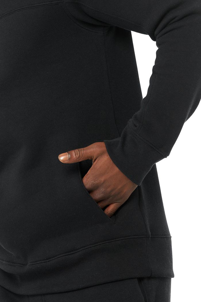 Long Sleeve Alo Yoga Base Sweatshirt Męskie Czarne | ICLNX4561